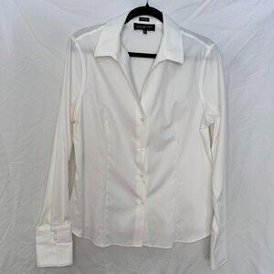 Size 14 Jones New York Button Down Blouse - White
